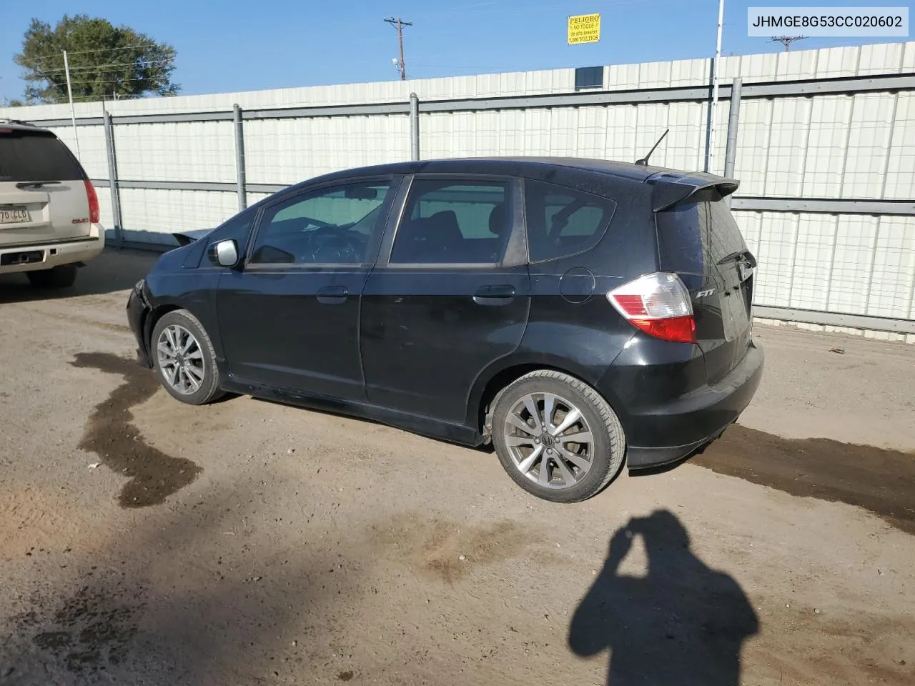 2012 Honda Fit Sport VIN: JHMGE8G53CC020602 Lot: 77217854