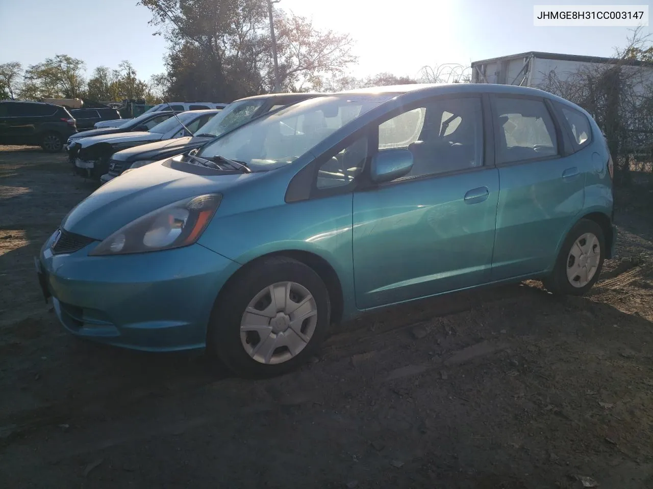 2012 Honda Fit VIN: JHMGE8H31CC003147 Lot: 77441564