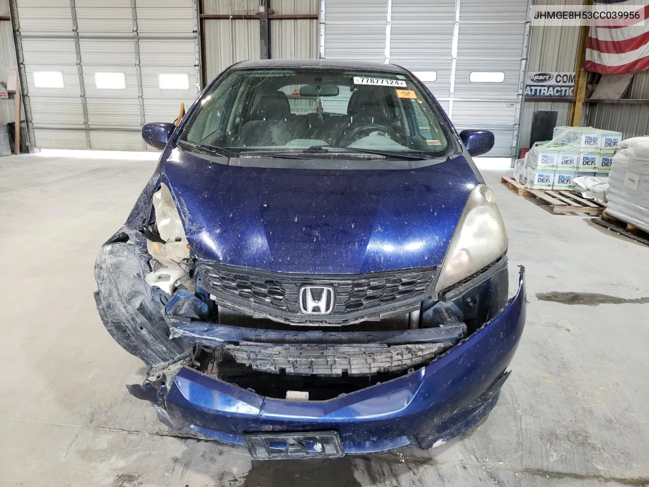 2012 Honda Fit Sport VIN: JHMGE8H53CC039956 Lot: 77877124