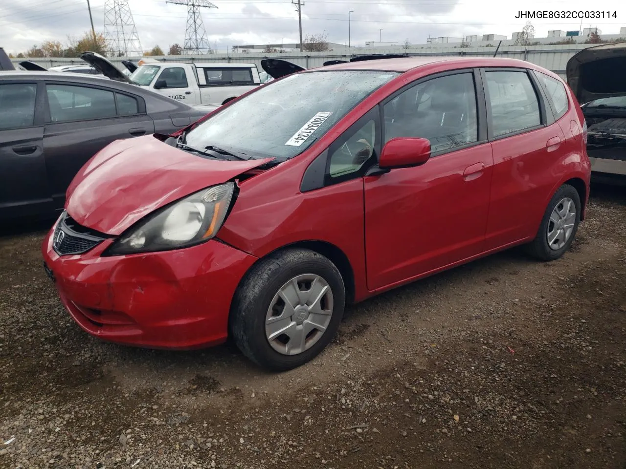 2012 Honda Fit VIN: JHMGE8G32CC033114 Lot: 78094134