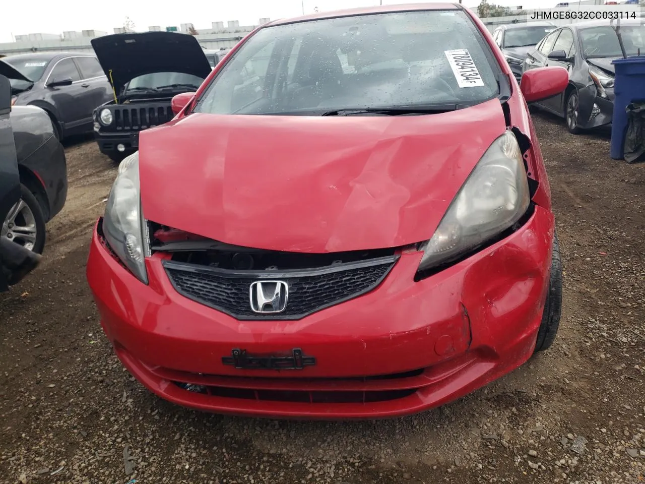 2012 Honda Fit VIN: JHMGE8G32CC033114 Lot: 78094134