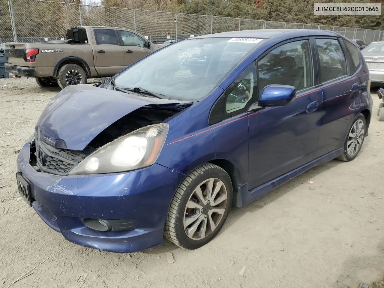 2012 Honda Fit Sport VIN: JHMGE8H62CC010666 Lot: 78855374