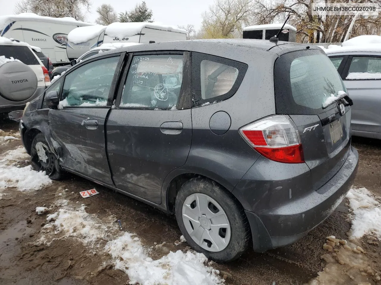 2012 Honda Fit VIN: JHMGE8H38CC020298 Lot: 79545094