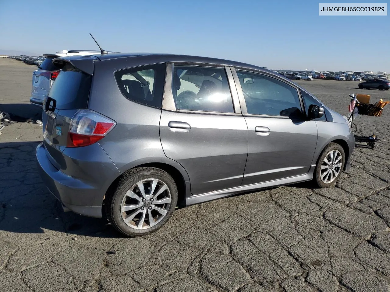 2012 Honda Fit Sport VIN: JHMGE8H65CC019829 Lot: 80140194