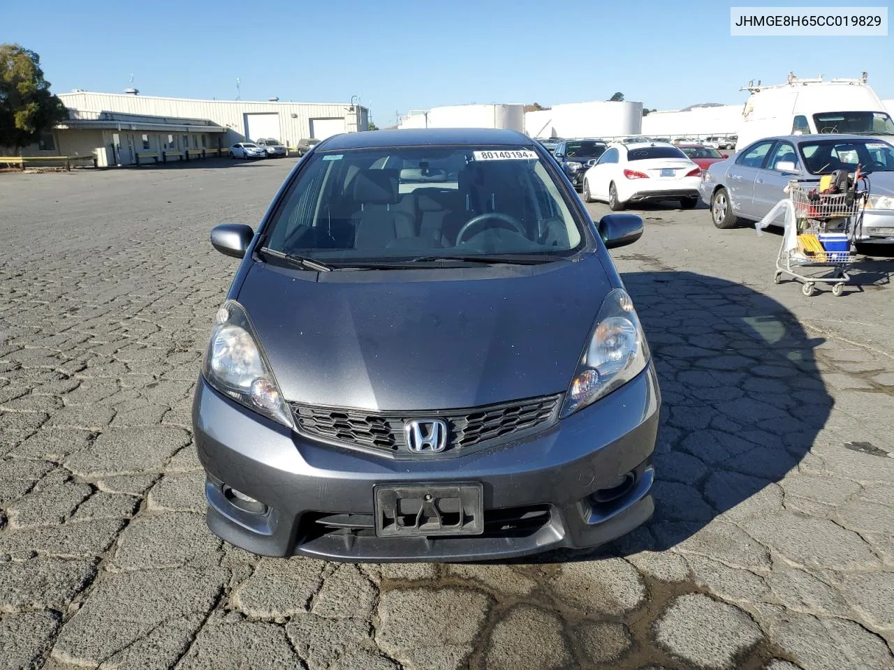 2012 Honda Fit Sport VIN: JHMGE8H65CC019829 Lot: 80140194