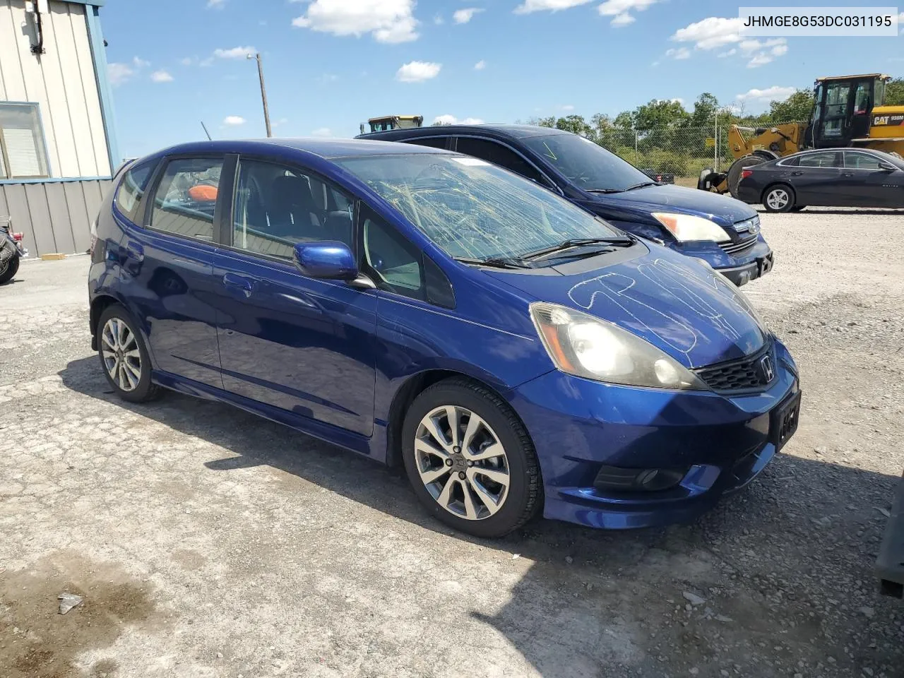 2013 Honda Fit Sport VIN: JHMGE8G53DC031195 Lot: 69060644