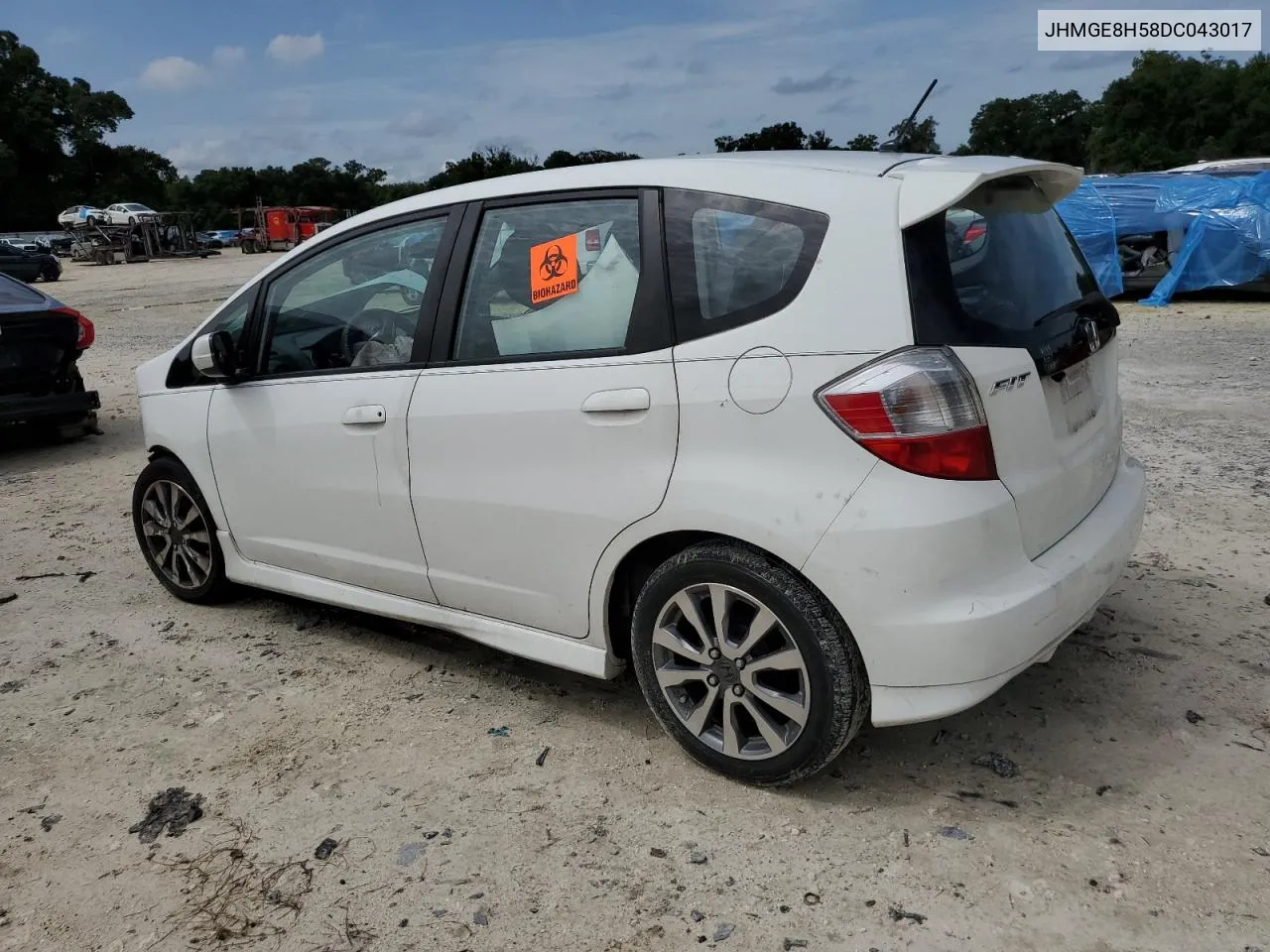 JHMGE8H58DC043017 2013 Honda Fit Sport