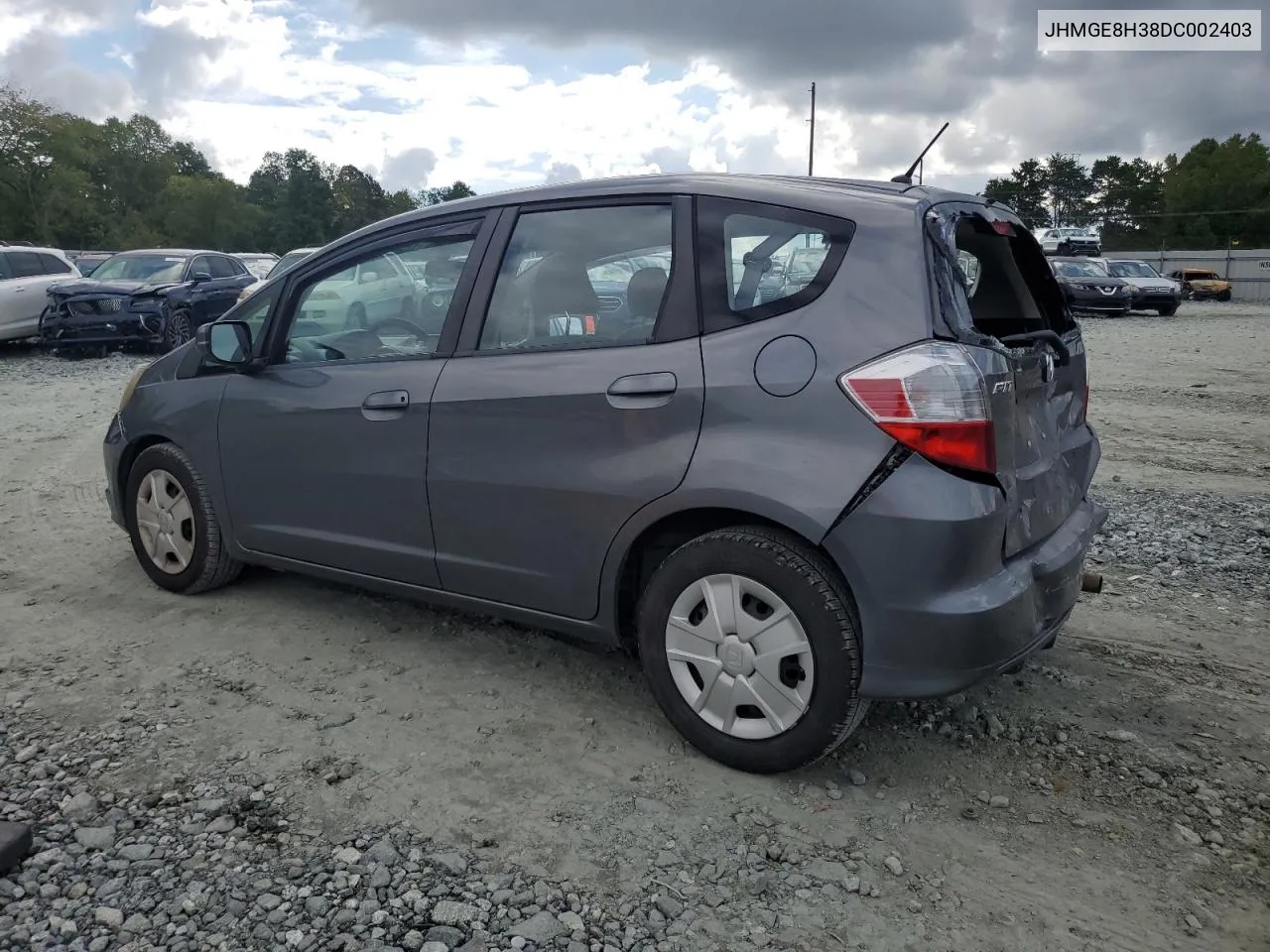 2013 Honda Fit VIN: JHMGE8H38DC002403 Lot: 72212474