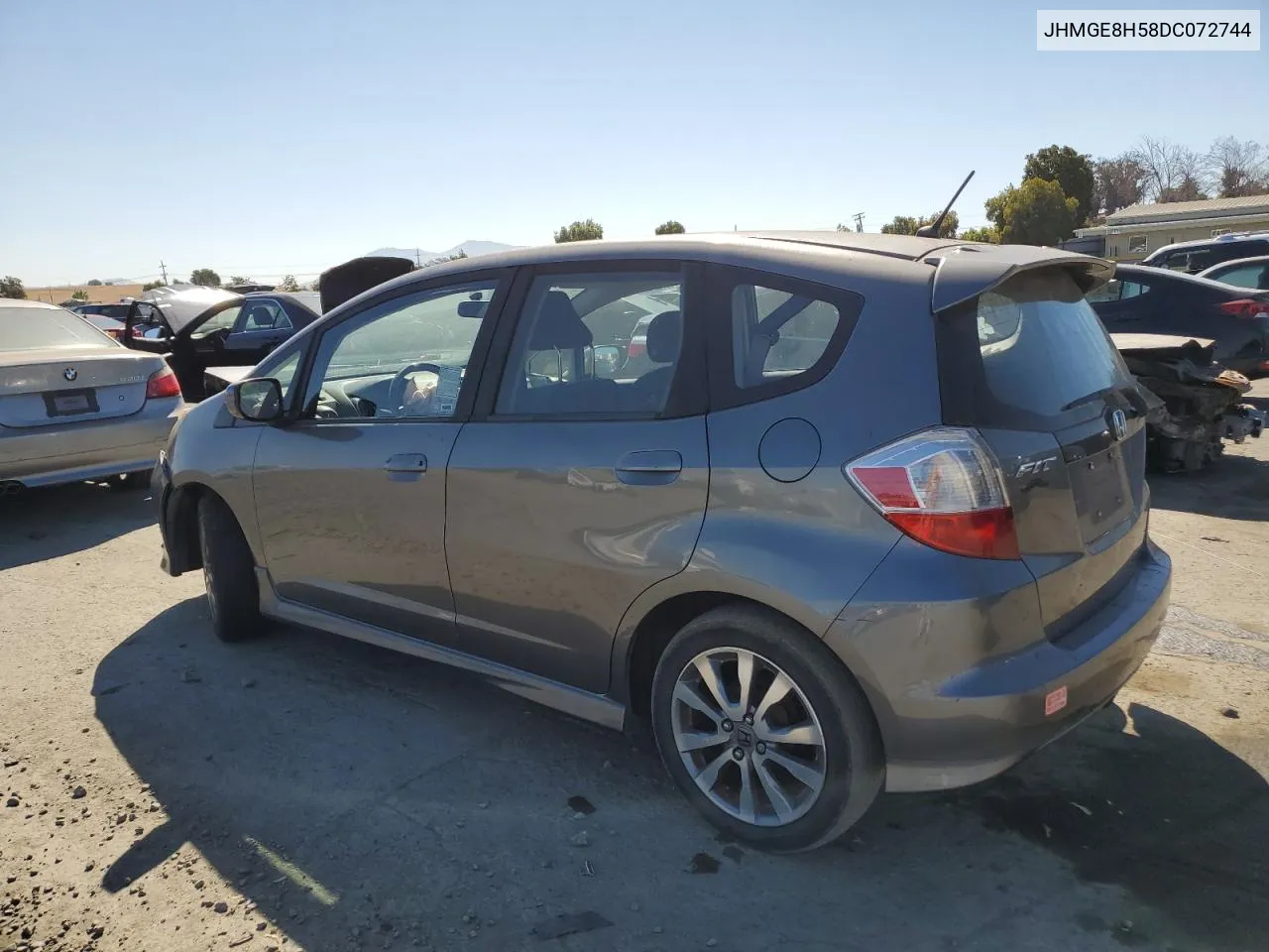 2013 Honda Fit Sport VIN: JHMGE8H58DC072744 Lot: 73534814