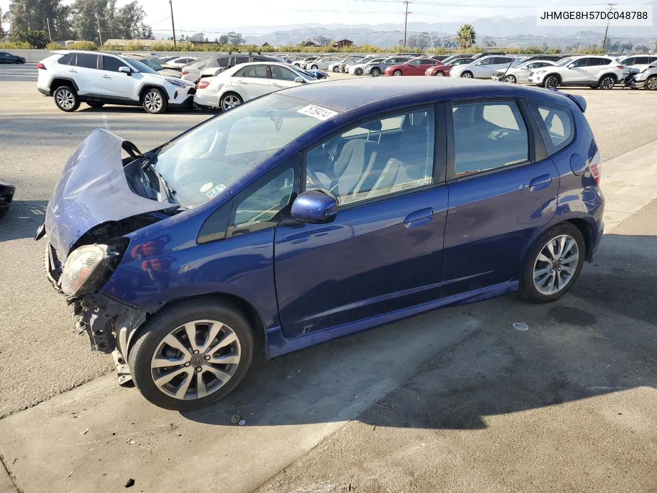 2013 Honda Fit Sport VIN: JHMGE8H57DC048788 Lot: 75769414