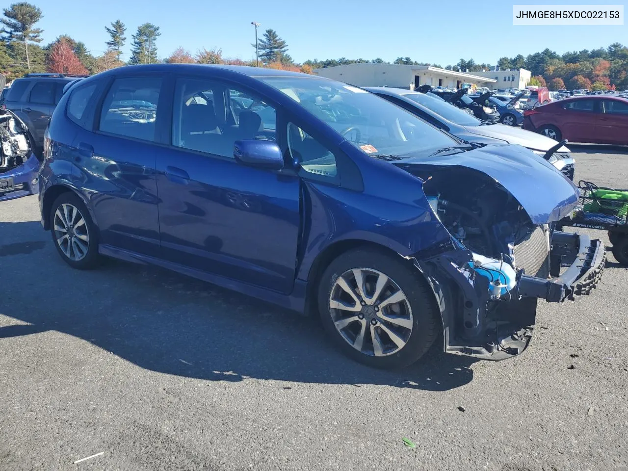 2013 Honda Fit Sport VIN: JHMGE8H5XDC022153 Lot: 76106634