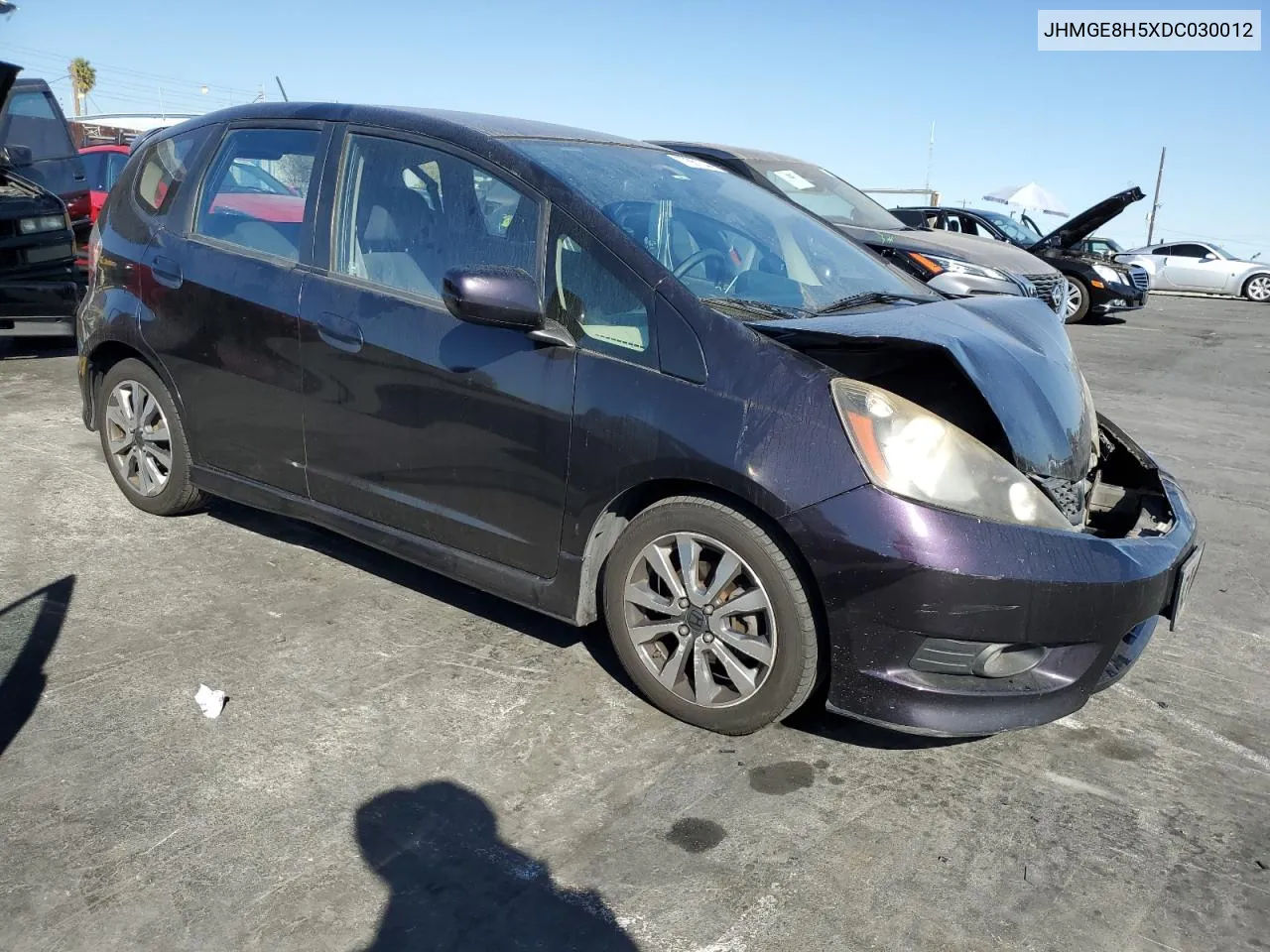 JHMGE8H5XDC030012 2013 Honda Fit Sport