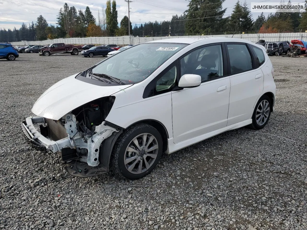 2013 Honda Fit Sport VIN: JHMGE8H5XDC068078 Lot: 77872884