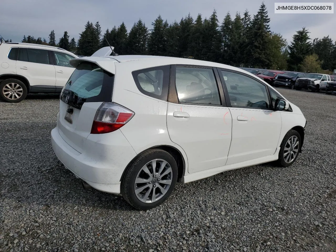 JHMGE8H5XDC068078 2013 Honda Fit Sport