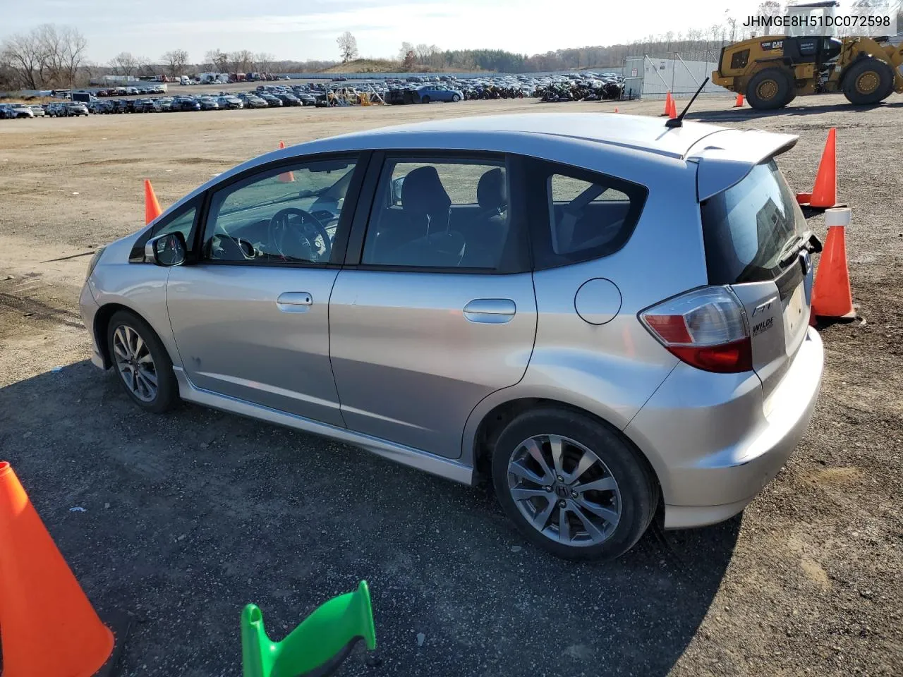 2013 Honda Fit Sport VIN: JHMGE8H51DC072598 Lot: 79306274