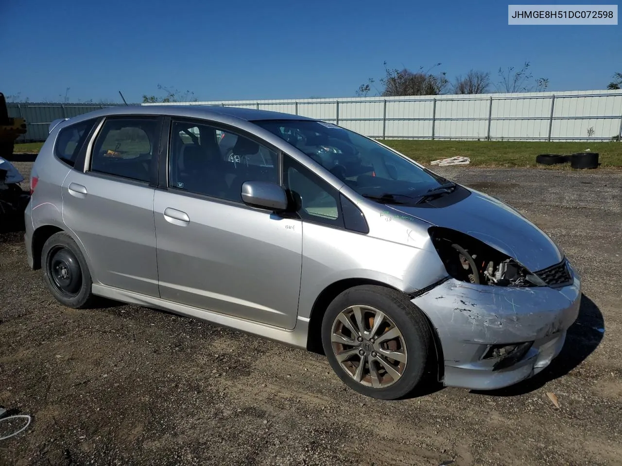 2013 Honda Fit Sport VIN: JHMGE8H51DC072598 Lot: 79306274