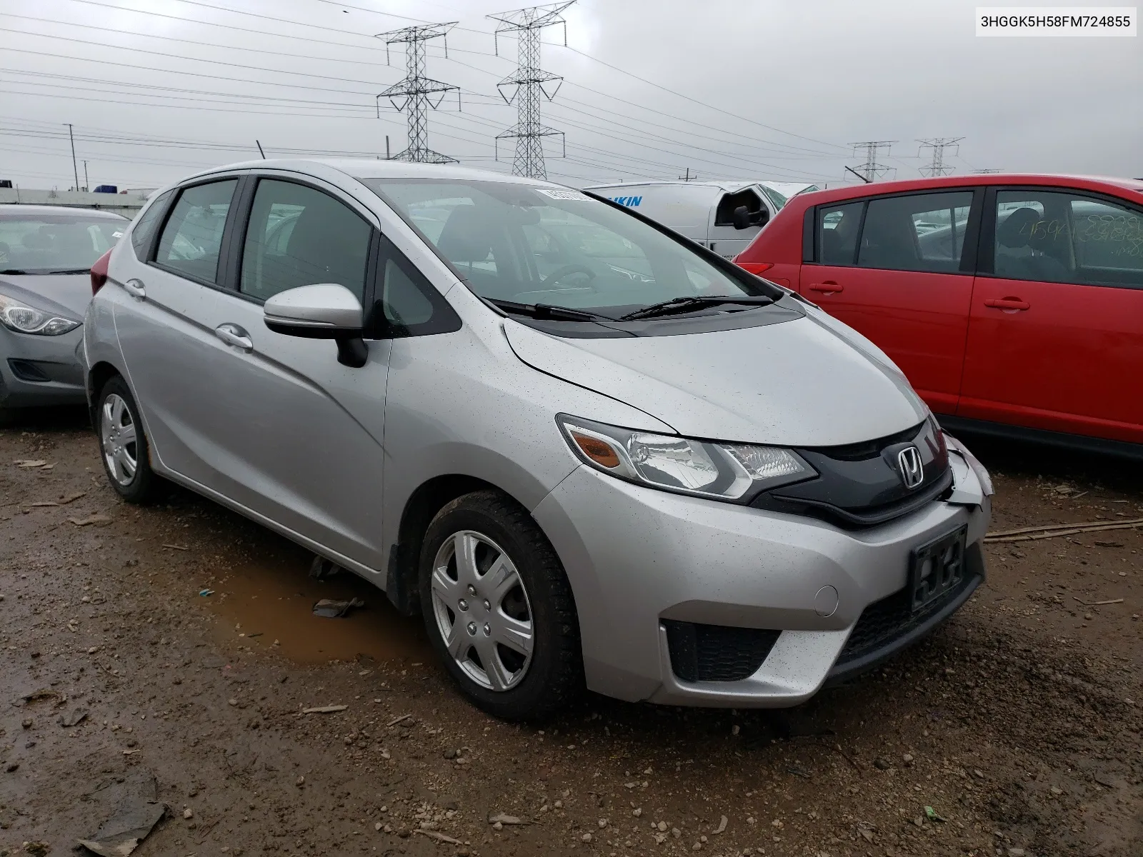 2015 Honda Fit Lx VIN: 3HGGK5H58FM724855 Lot: 57547564