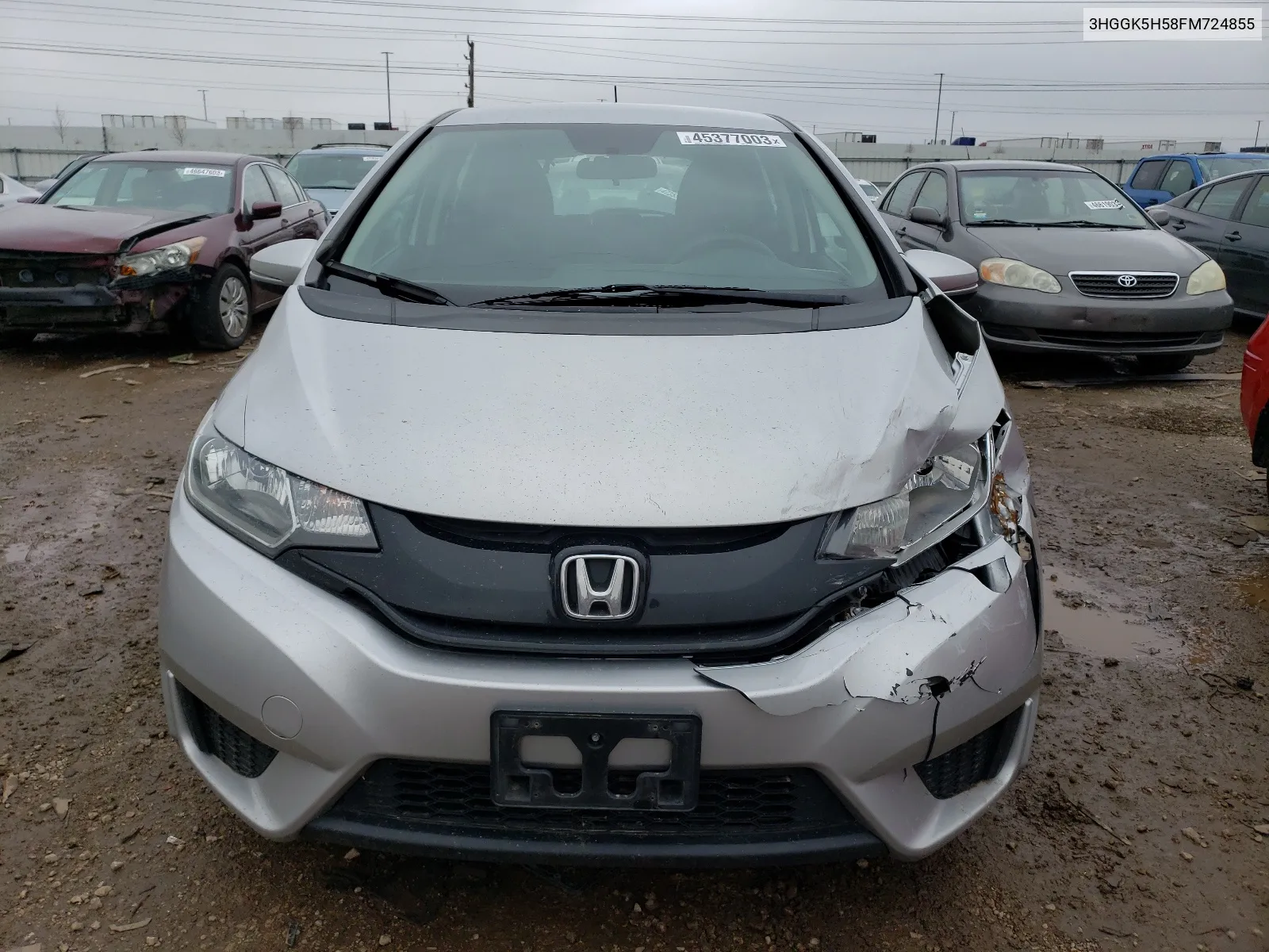 2015 Honda Fit Lx VIN: 3HGGK5H58FM724855 Lot: 57547564