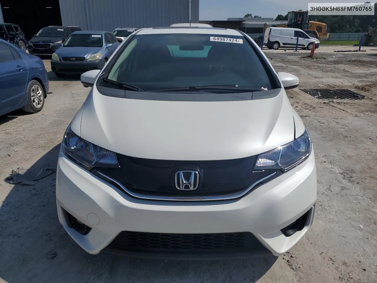 2015 Honda Fit Ex VIN: 3HGGK5H88FM760765 Lot: 64987424