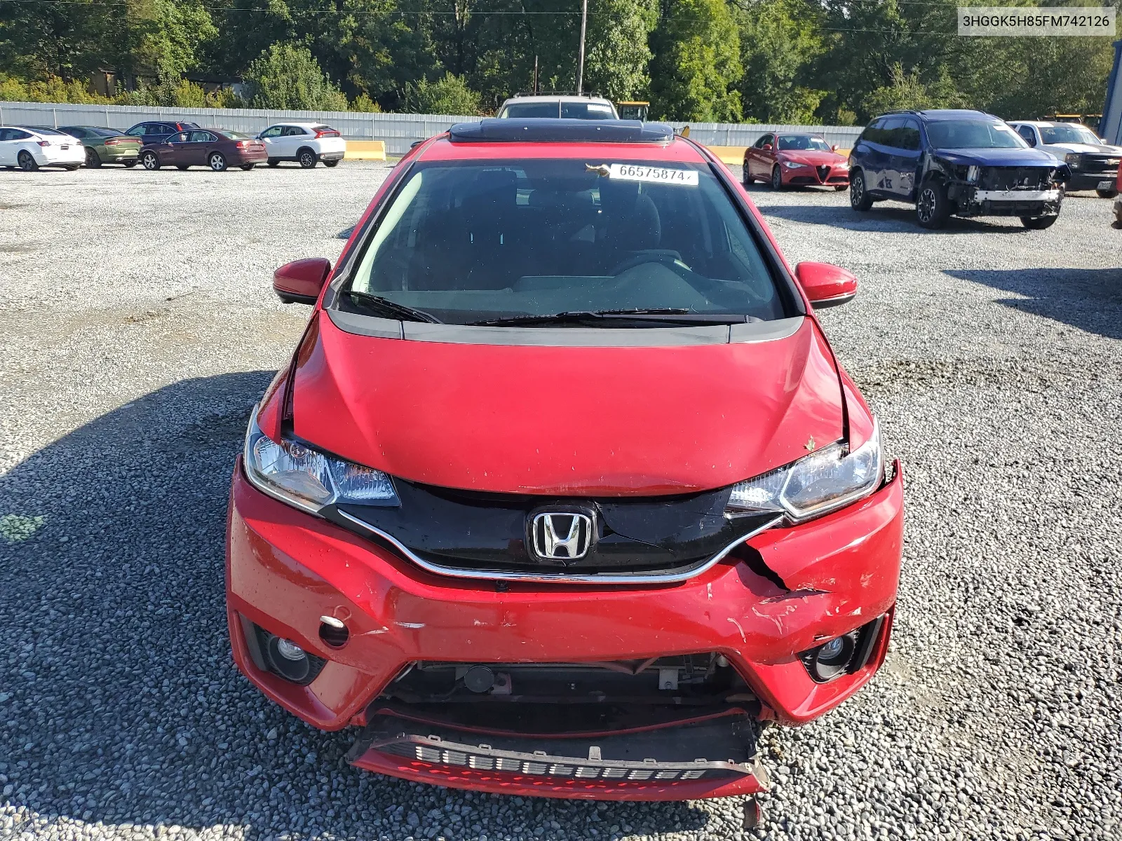 2015 Honda Fit Ex VIN: 3HGGK5H85FM742126 Lot: 66575874