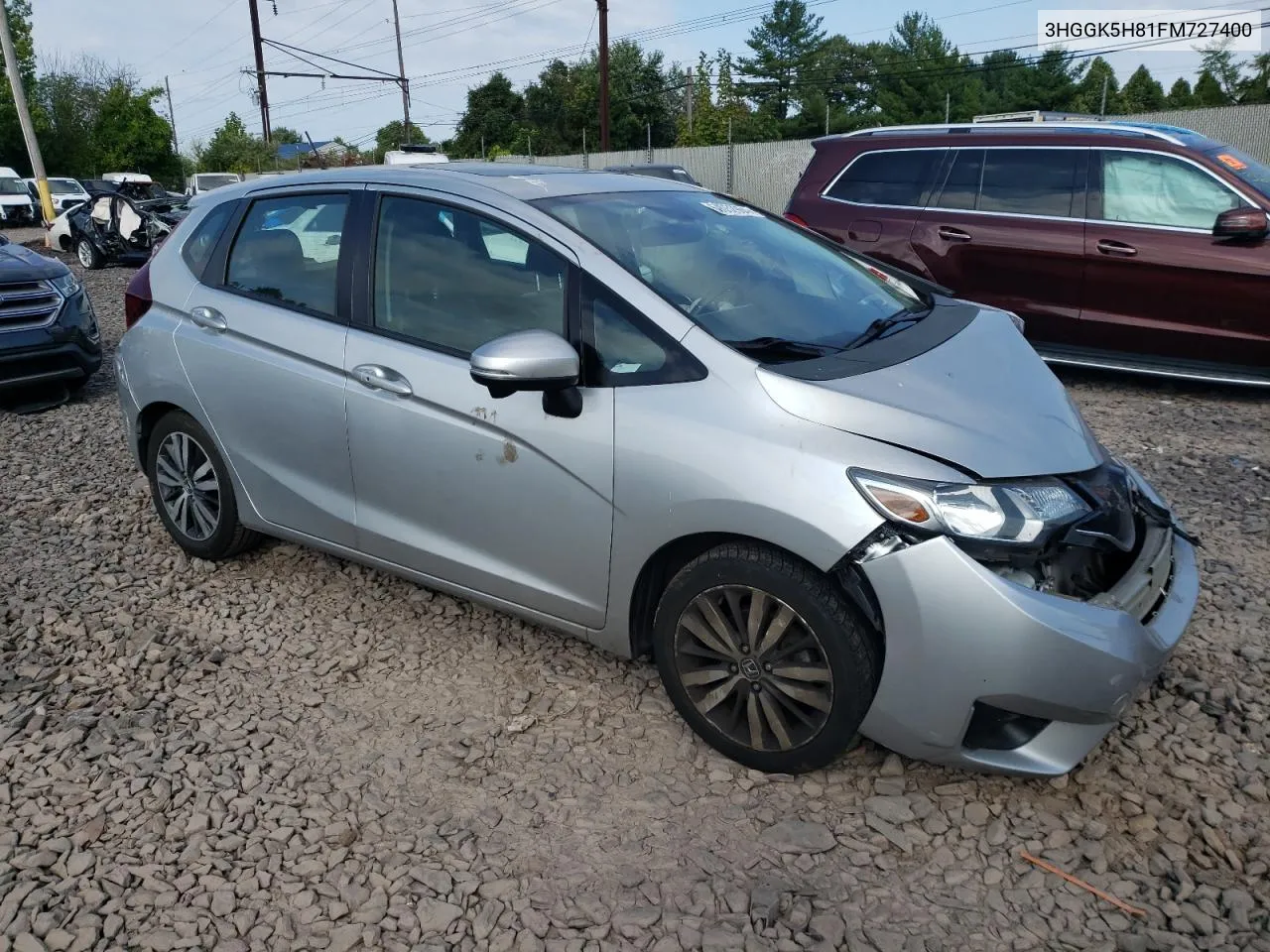 2015 Honda Fit Ex VIN: 3HGGK5H81FM727400 Lot: 69052964