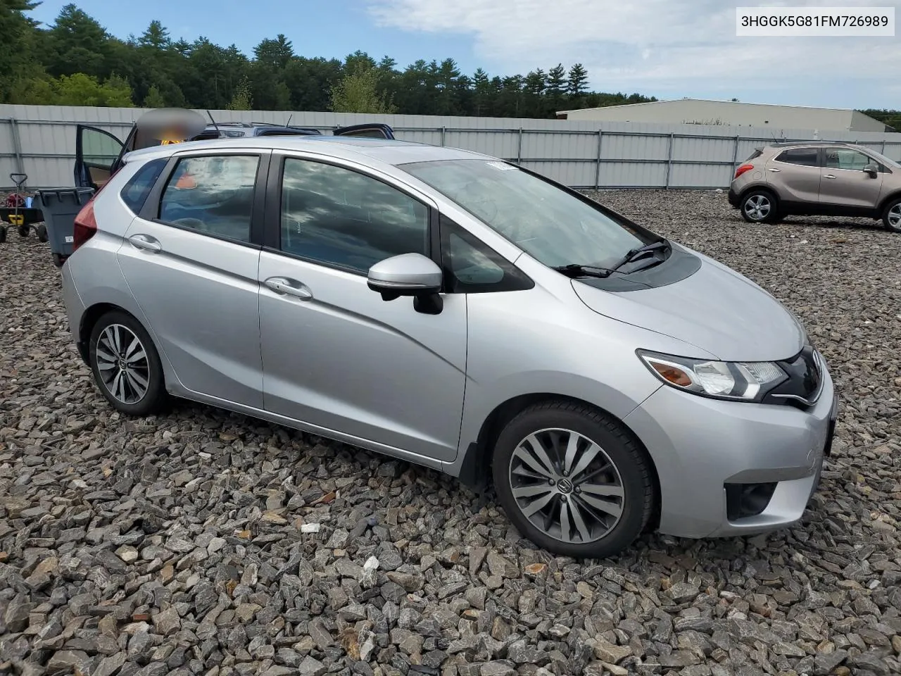 2015 Honda Fit Ex VIN: 3HGGK5G81FM726989 Lot: 70745824