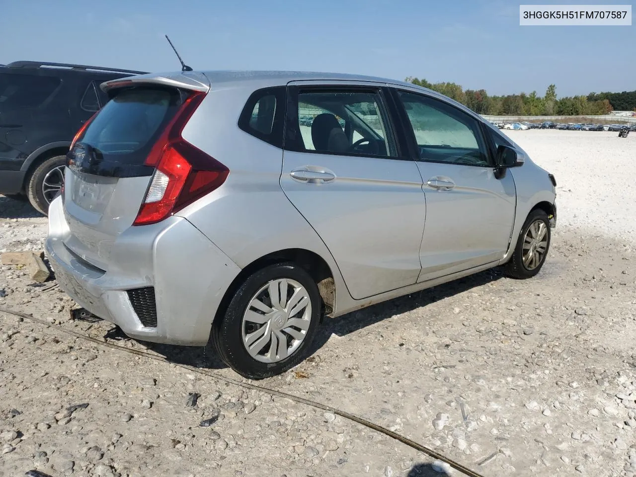 2015 Honda Fit Lx VIN: 3HGGK5H51FM707587 Lot: 70763354