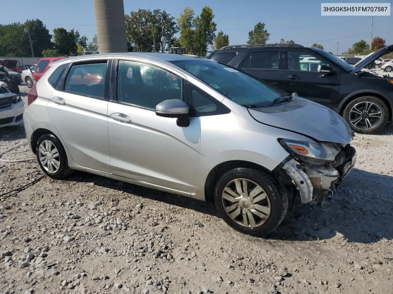 2015 Honda Fit Lx VIN: 3HGGK5H51FM707587 Lot: 70763354