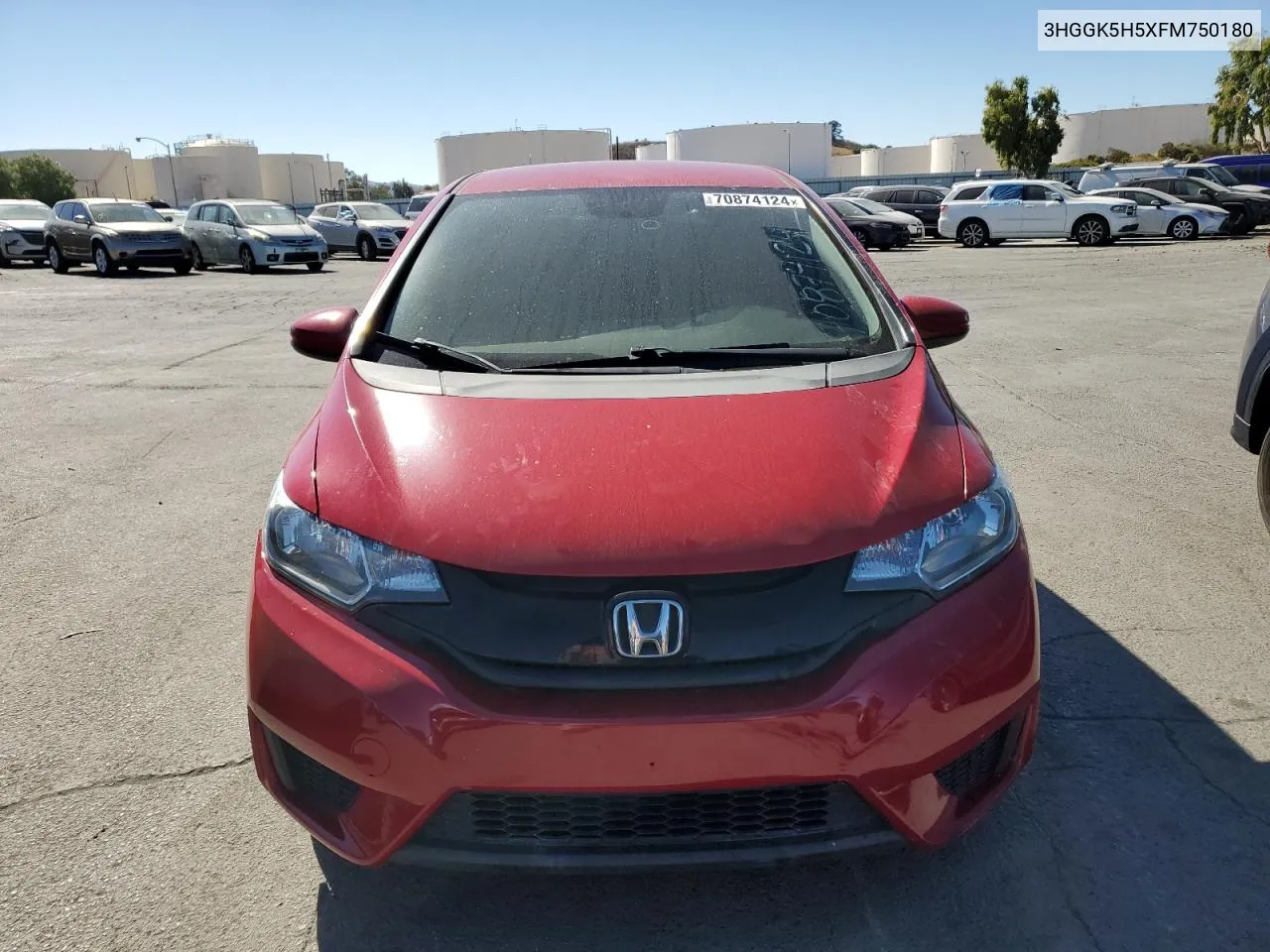 3HGGK5H5XFM750180 2015 Honda Fit Lx