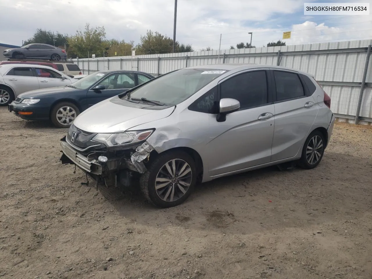 2015 Honda Fit Ex VIN: 3HGGK5H80FM716534 Lot: 71260134