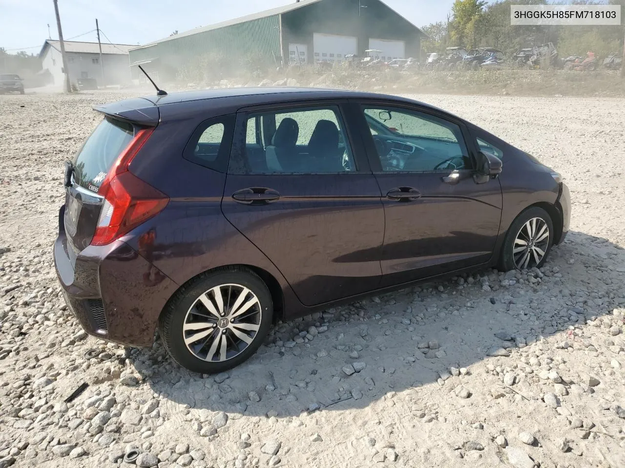 2015 Honda Fit Ex VIN: 3HGGK5H85FM718103 Lot: 71360354