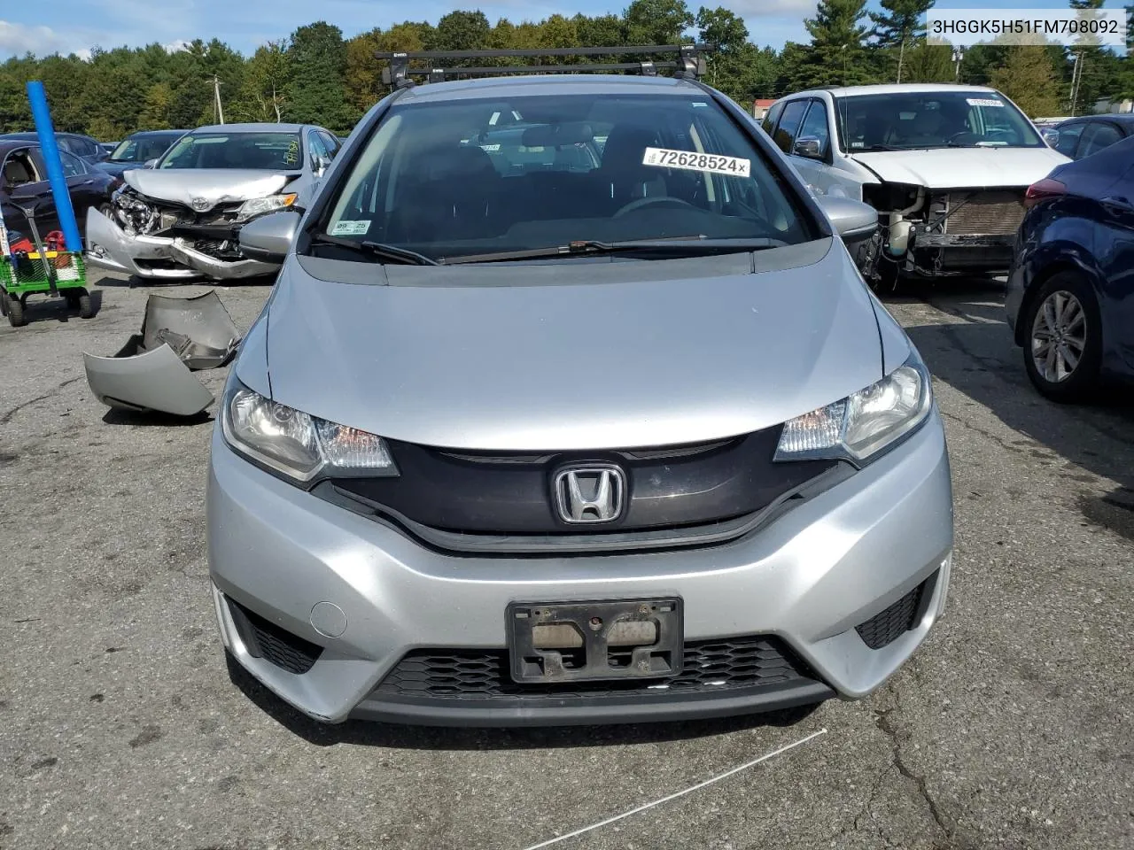 2015 Honda Fit Lx VIN: 3HGGK5H51FM708092 Lot: 72628524