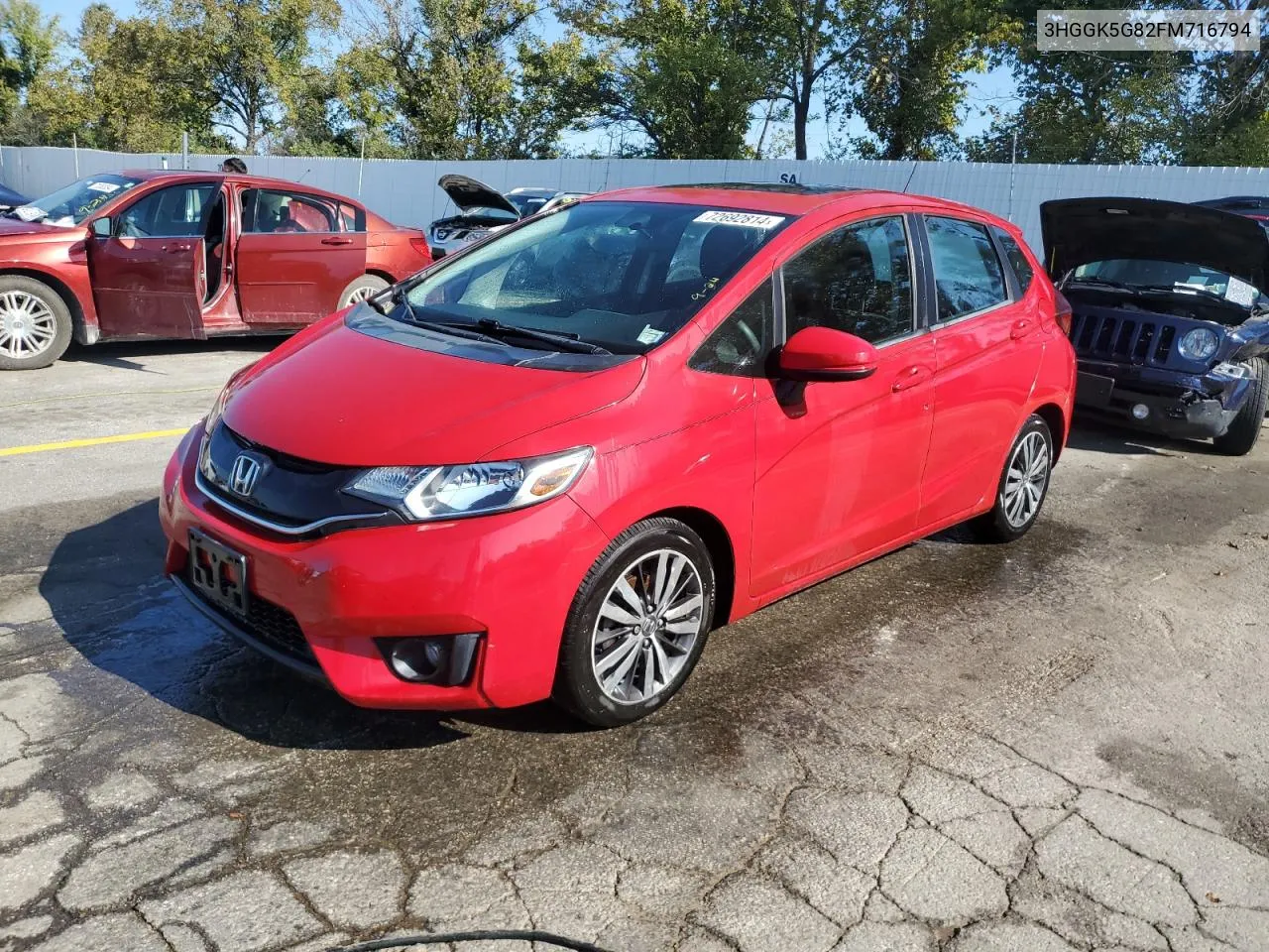 2015 Honda Fit Ex VIN: 3HGGK5G82FM716794 Lot: 72692814