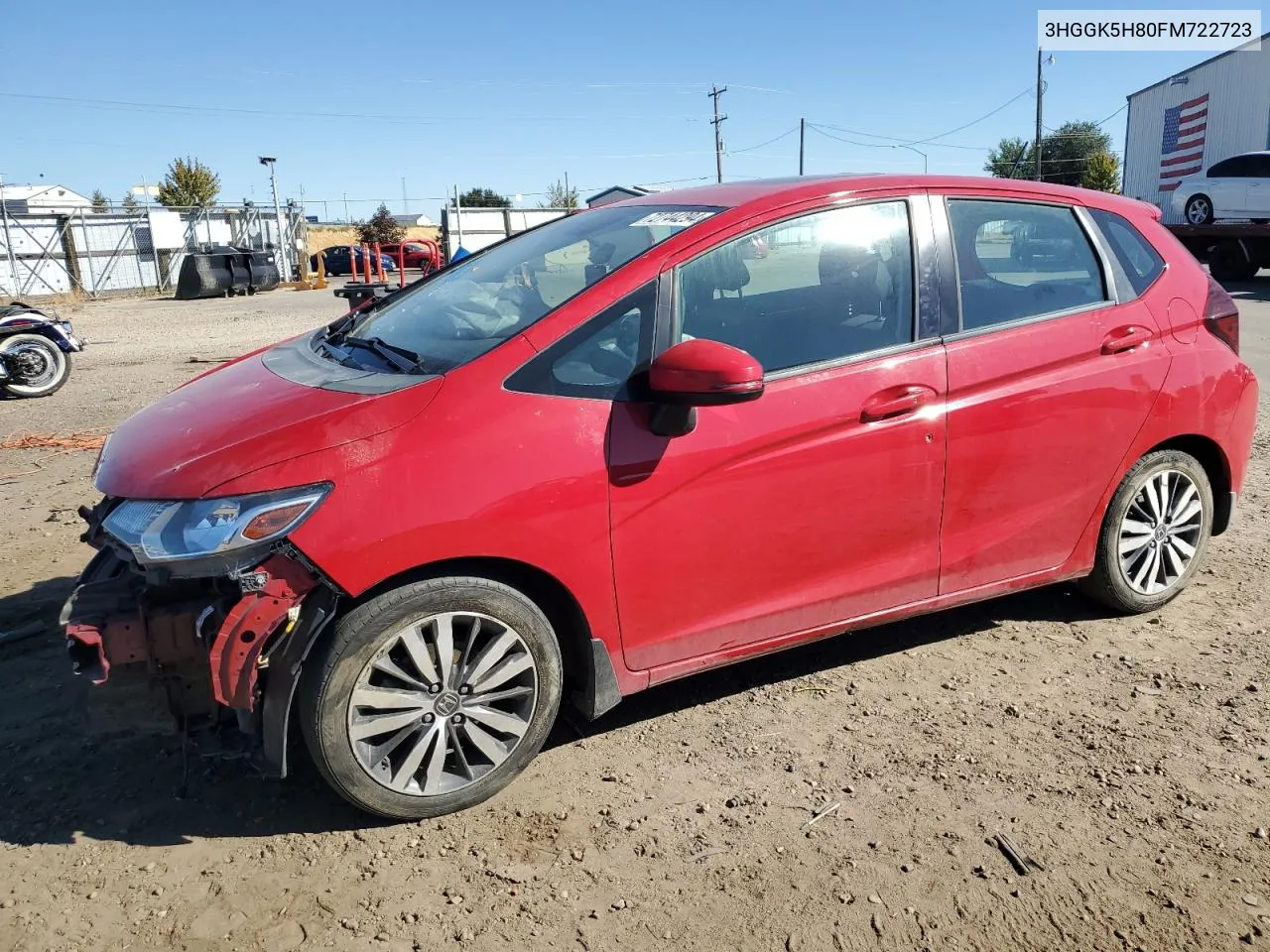 2015 Honda Fit Ex VIN: 3HGGK5H80FM722723 Lot: 72744294