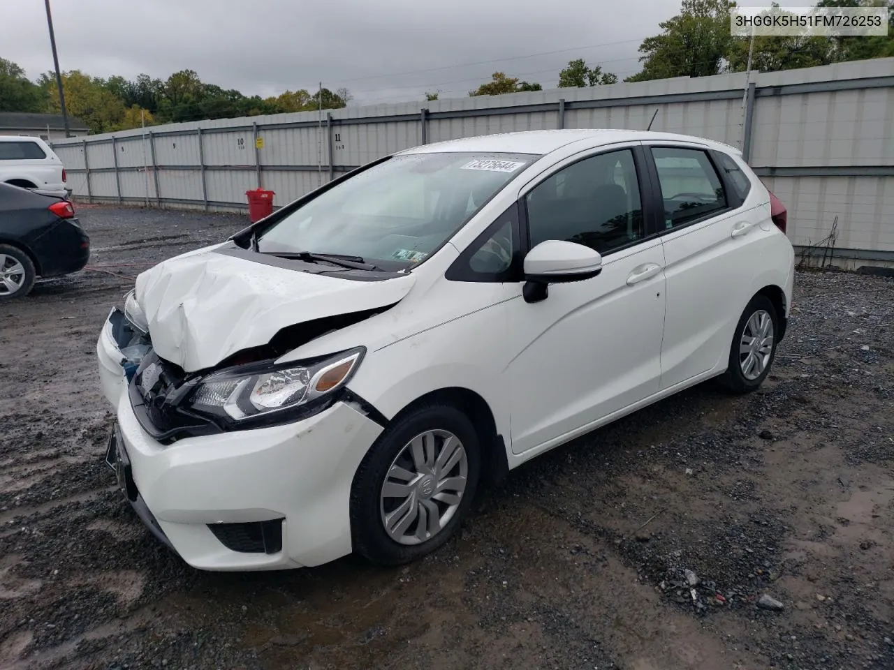 2015 Honda Fit Lx VIN: 3HGGK5H51FM726253 Lot: 73275644