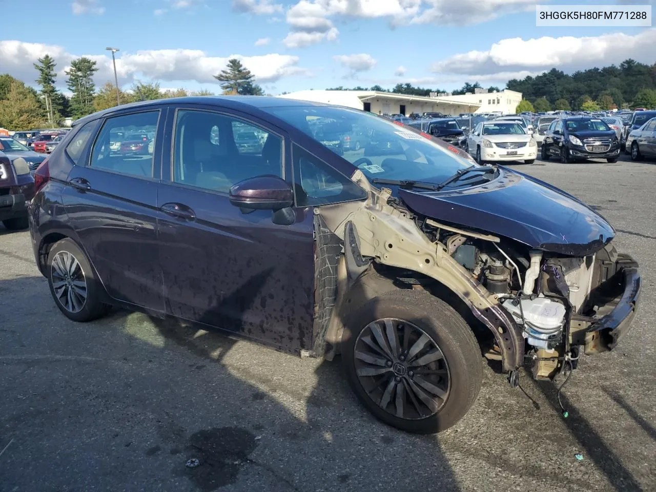 2015 Honda Fit Ex VIN: 3HGGK5H80FM771288 Lot: 73322064