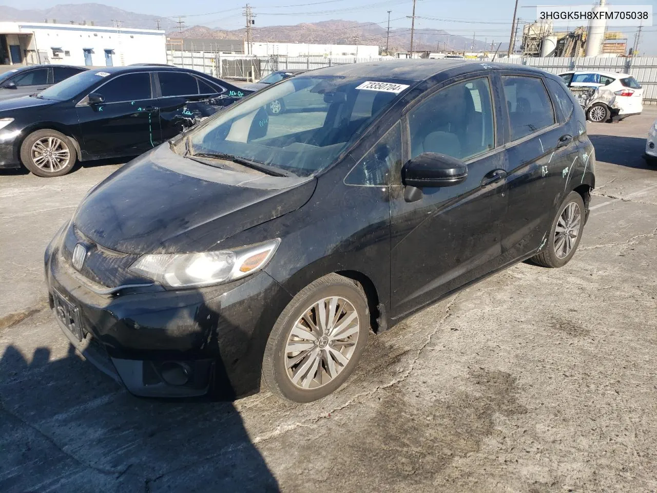 2015 Honda Fit Ex VIN: 3HGGK5H8XFM705038 Lot: 73350704