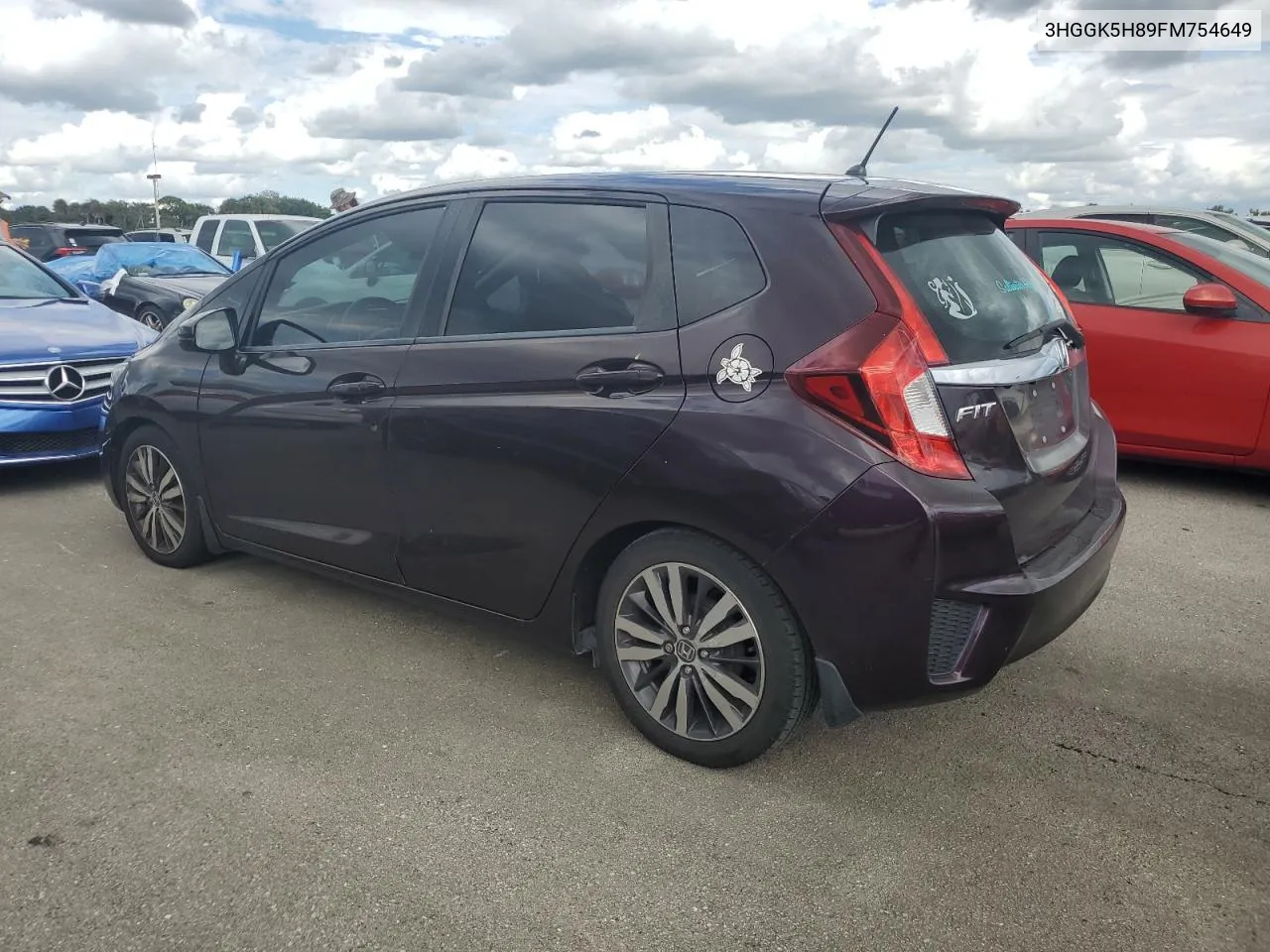 2015 Honda Fit Ex VIN: 3HGGK5H89FM754649 Lot: 74293324