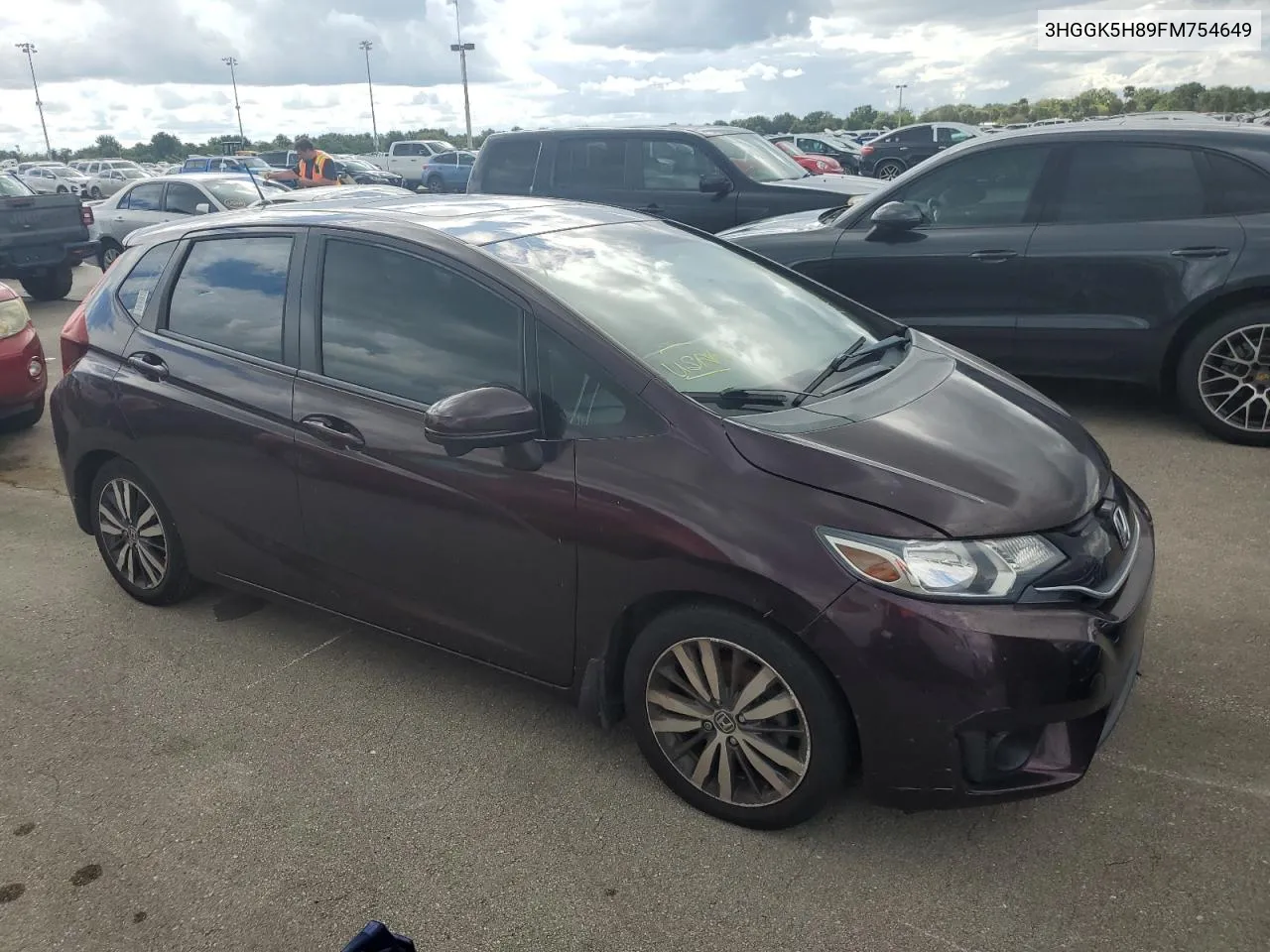 2015 Honda Fit Ex VIN: 3HGGK5H89FM754649 Lot: 74293324