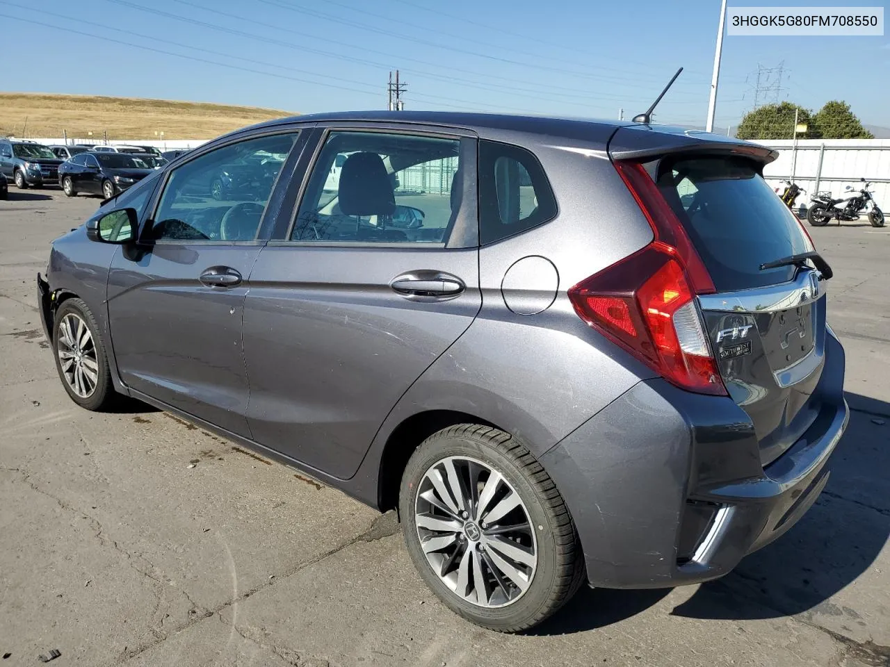 2015 Honda Fit Ex VIN: 3HGGK5G80FM708550 Lot: 74503854