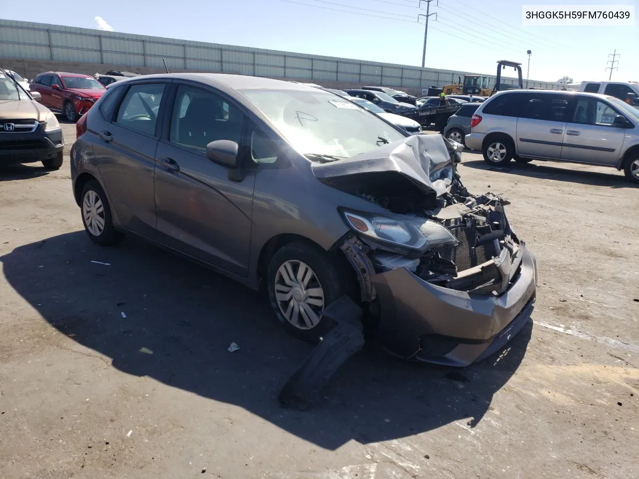 2015 Honda Fit Lx VIN: 3HGGK5H59FM760439 Lot: 74598154