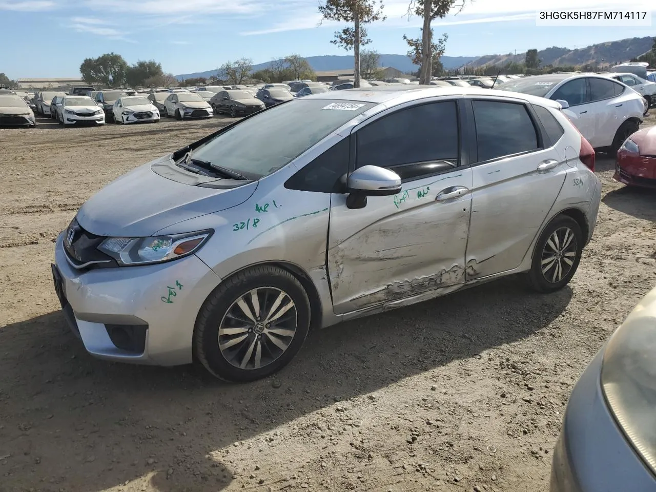 2015 Honda Fit Ex VIN: 3HGGK5H87FM714117 Lot: 74894154