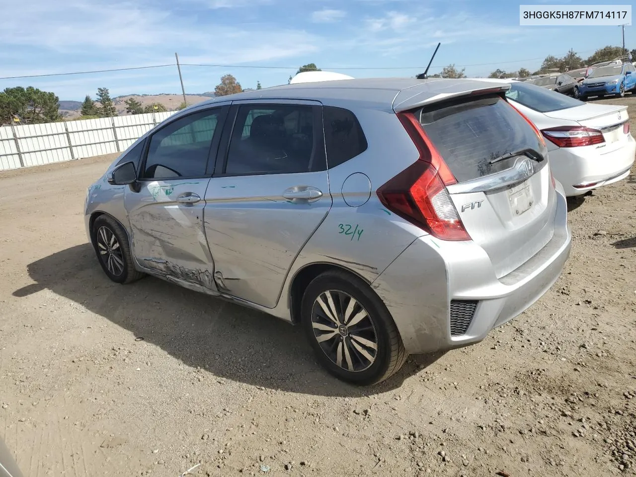 2015 Honda Fit Ex VIN: 3HGGK5H87FM714117 Lot: 74894154