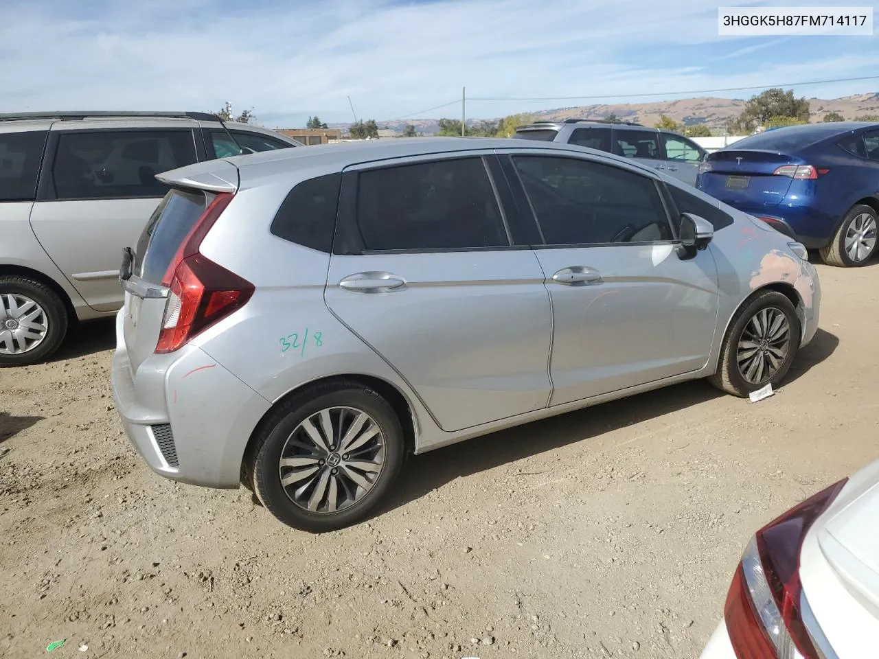 2015 Honda Fit Ex VIN: 3HGGK5H87FM714117 Lot: 74894154