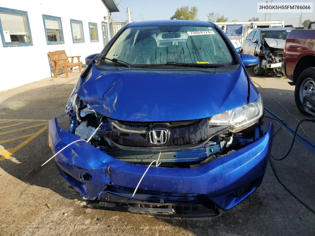 2015 Honda Fit Lx VIN: 3HGGK5H55FM786066 Lot: 75024174