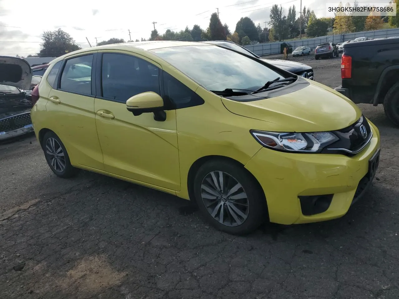 2015 Honda Fit Ex VIN: 3HGGK5H82FM758686 Lot: 75045684