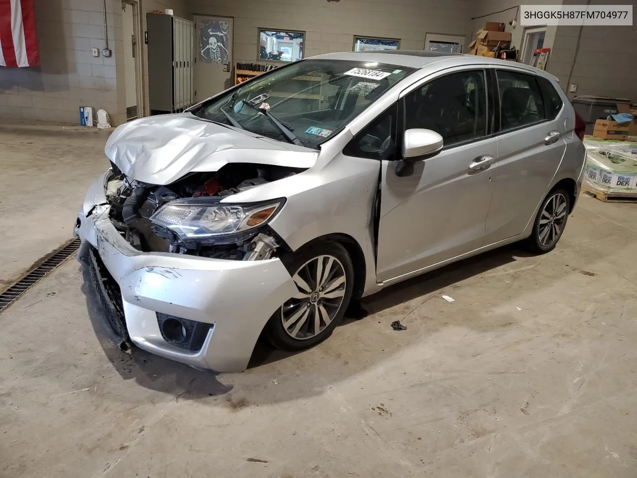 2015 Honda Fit Ex VIN: 3HGGK5H87FM704977 Lot: 75268184