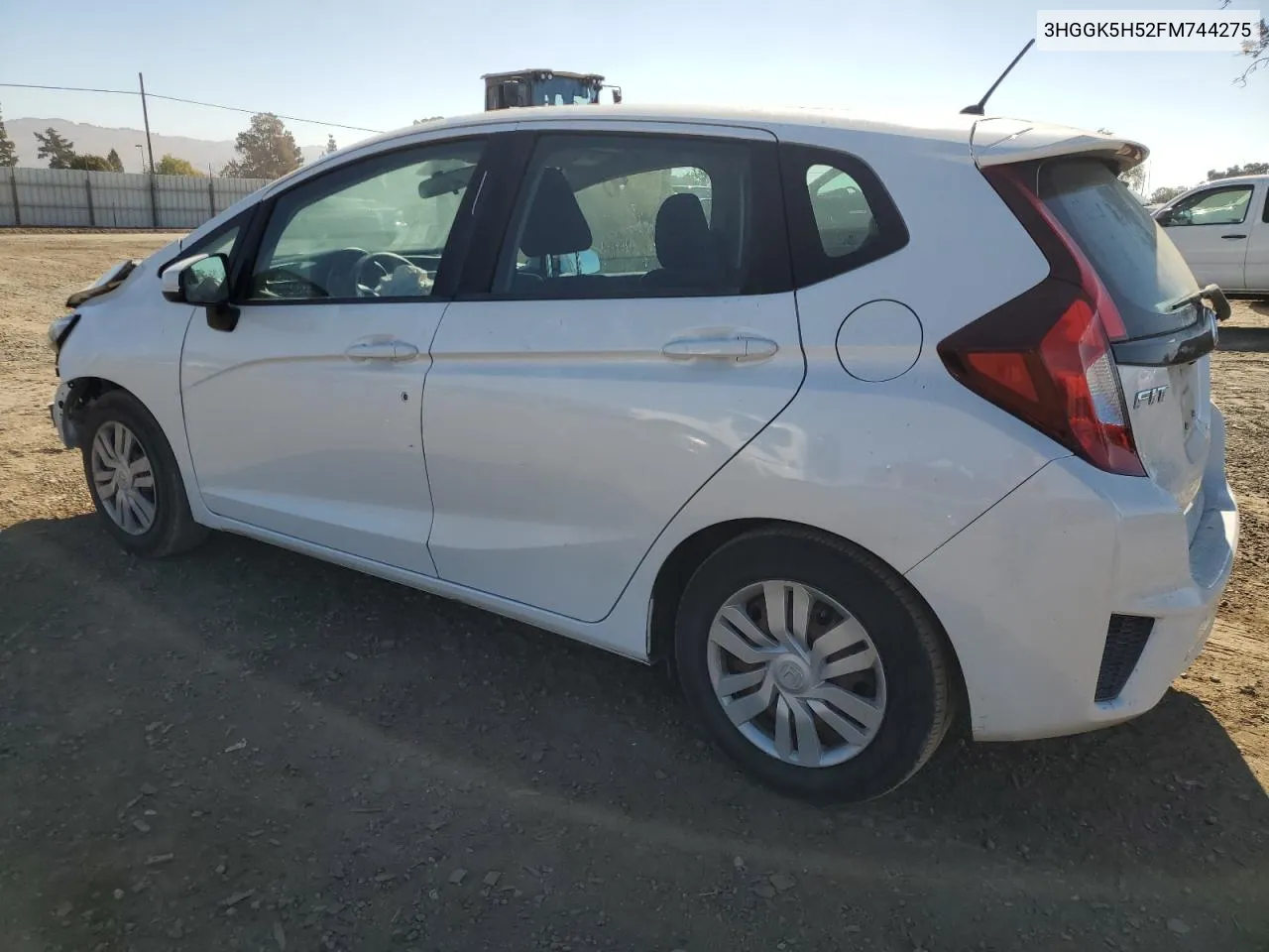 2015 Honda Fit Lx VIN: 3HGGK5H52FM744275 Lot: 75351984