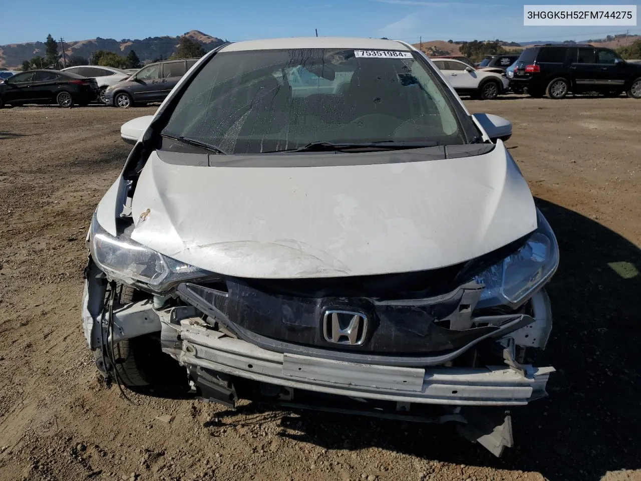 2015 Honda Fit Lx VIN: 3HGGK5H52FM744275 Lot: 75351984