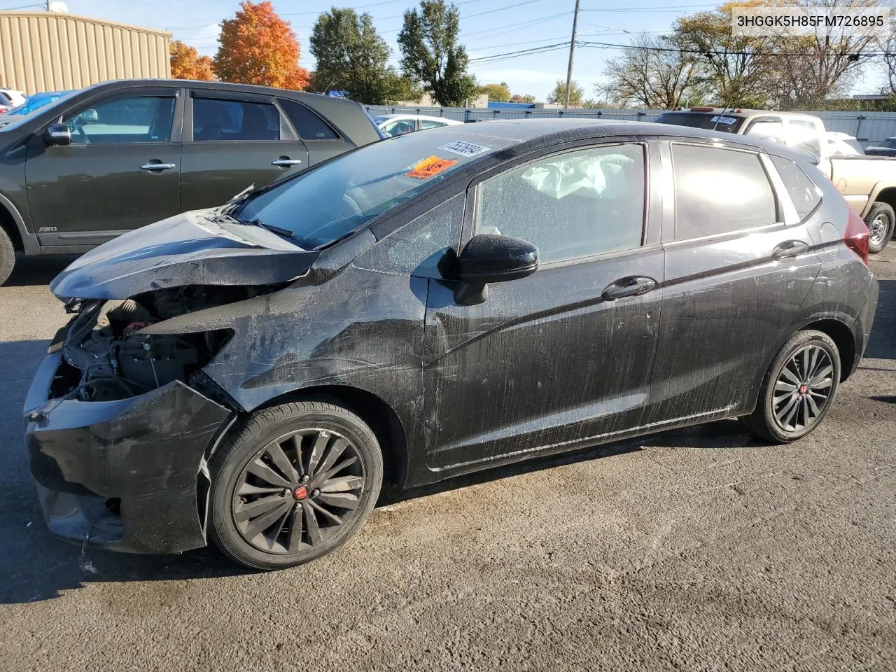 2015 Honda Fit Ex VIN: 3HGGK5H85FM726895 Lot: 75526894